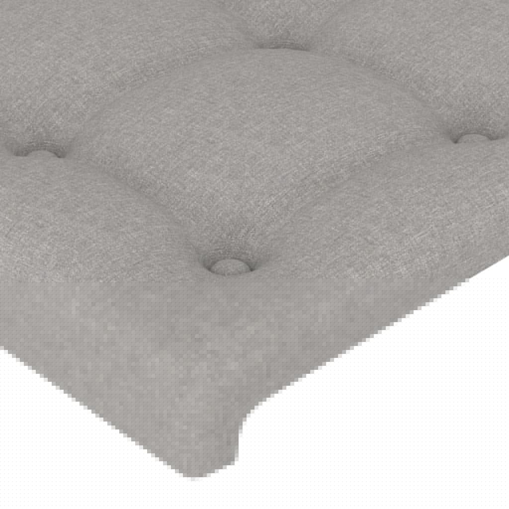 Uzglavlje svijetlosivo 100x5x118/128 cm tkanina