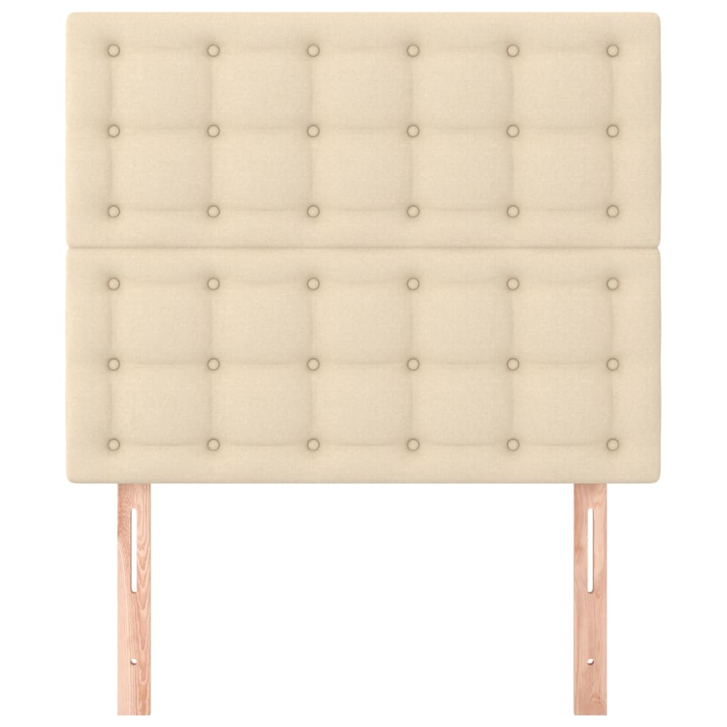 Uzglavlje krem boje 100x5x118/128 cm tkanina