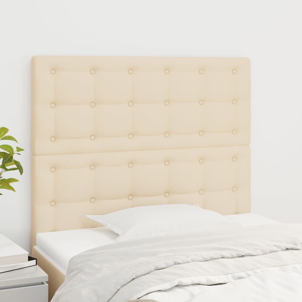 Uzglavlje krem boje 100x5x118/128 cm tkanina