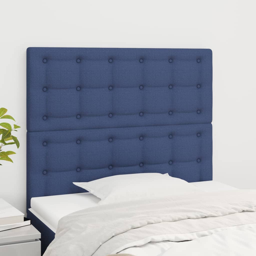Uzglavlje plavo 100x5x118/128 cm tkanina