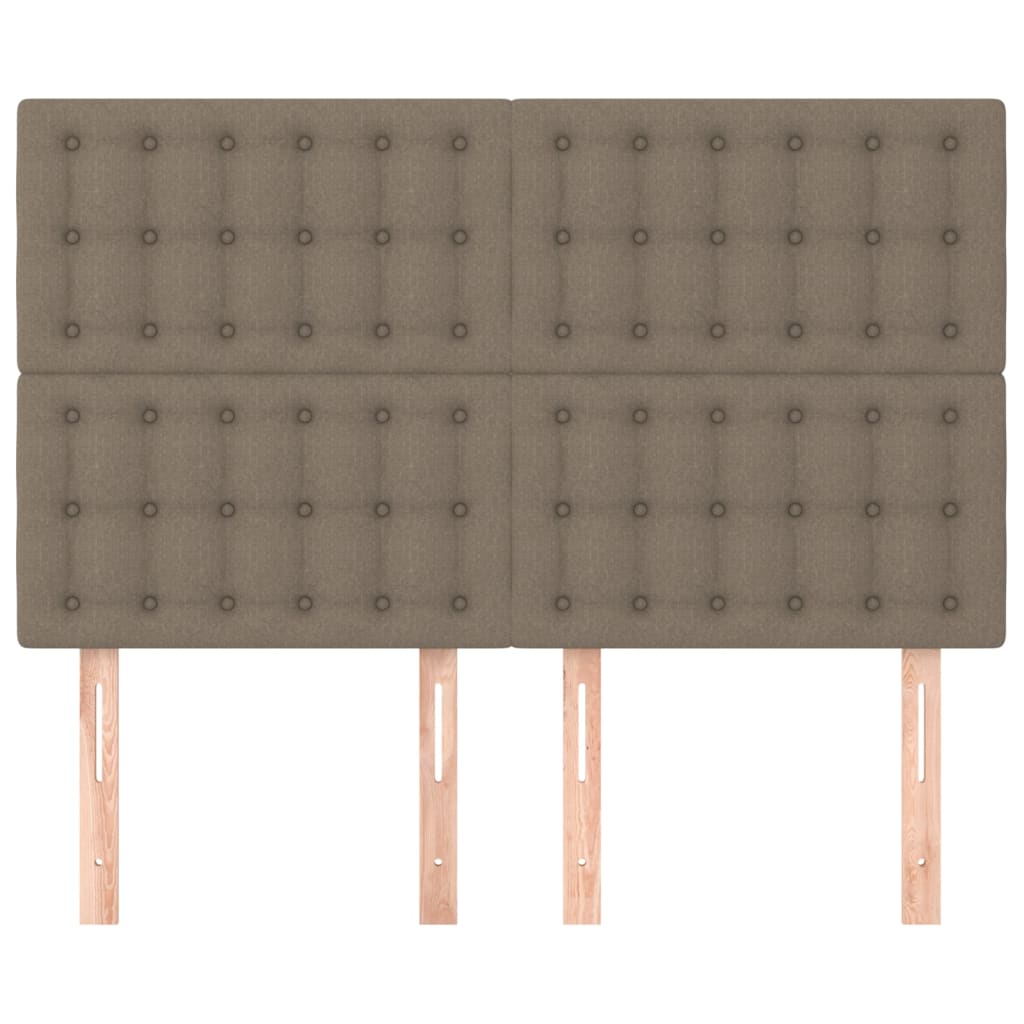 Uzglavlje boje taupe 144x5x118/128 cm tkanina