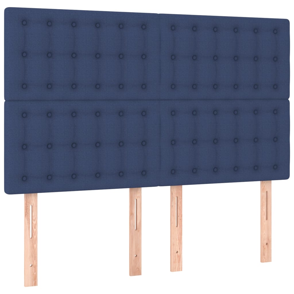 Uzglavlje plavo 144x5x118/128 cm tkanina