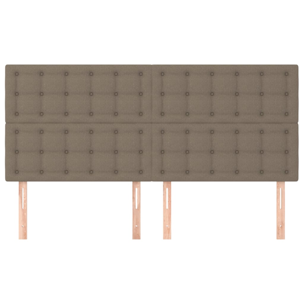 Uzglavlje boje taupe 180x5x118/128 cm tkanina