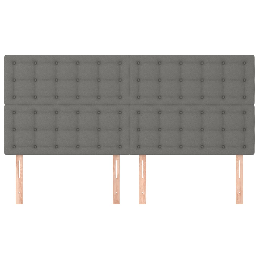 Uzglavlje tamno sivo 200x5x118/128 cm tkanina