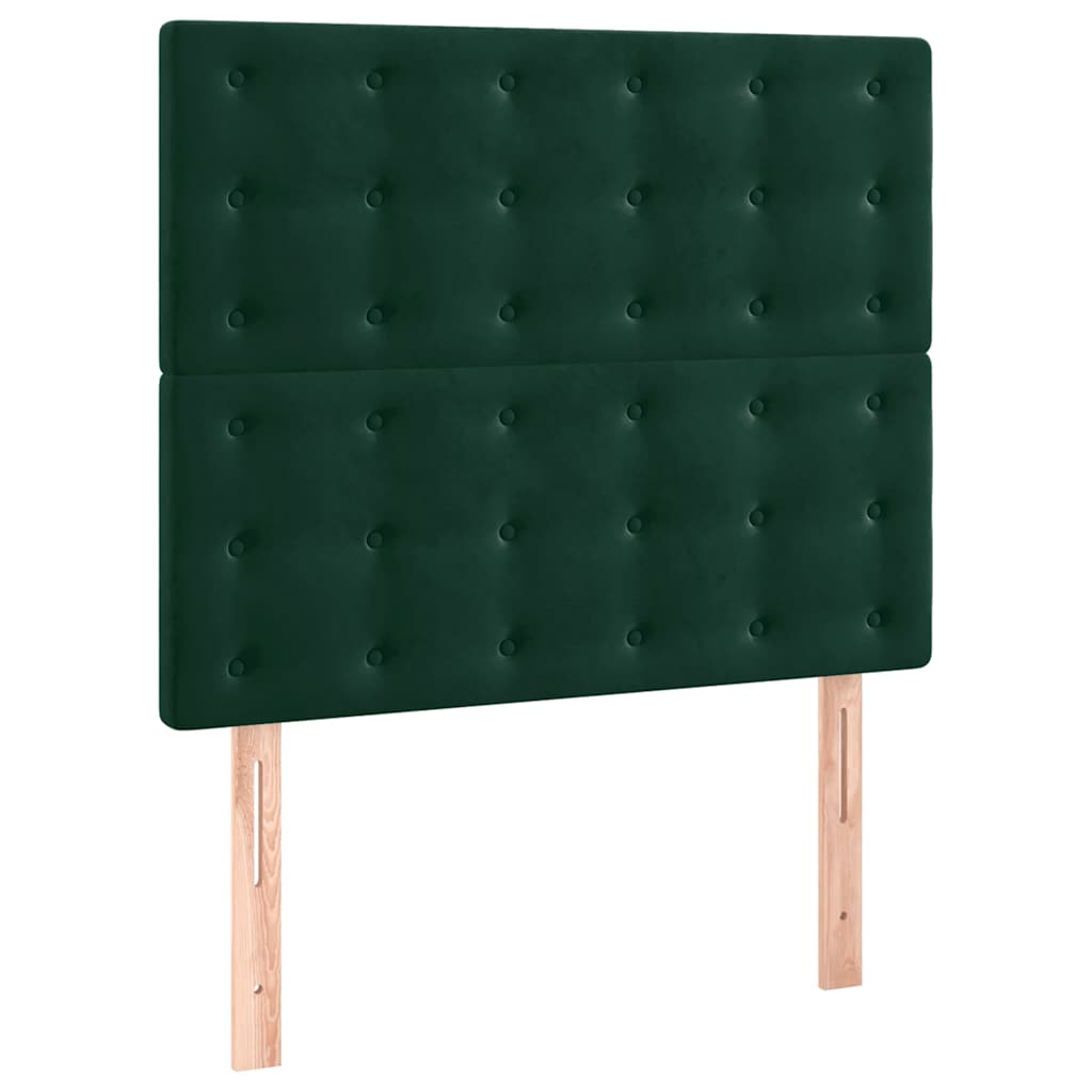 Uzglavlje tamnozeleno 80x5x118/128 cm baršunasto