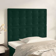 Uzglavlje tamnozeleno 90x5x118/128 cm baršunasto