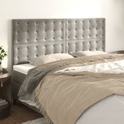 Uzglavlje svijetlosivo 200x5x118/128 cm baršunasto