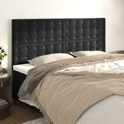 Uzglavlje crno 200x5x118/128 cm baršunasto