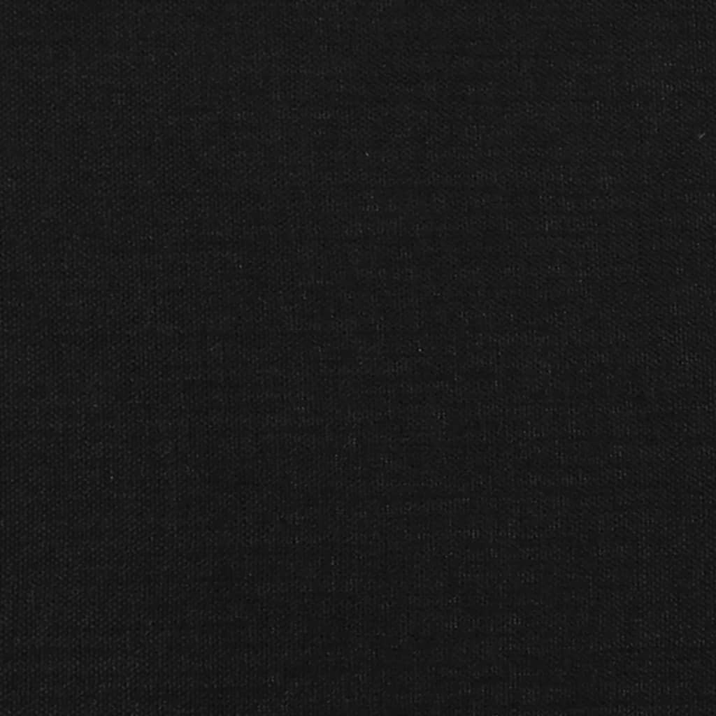 Uzglavlje s ušima crno 203x23x78/88 cm od tkanine