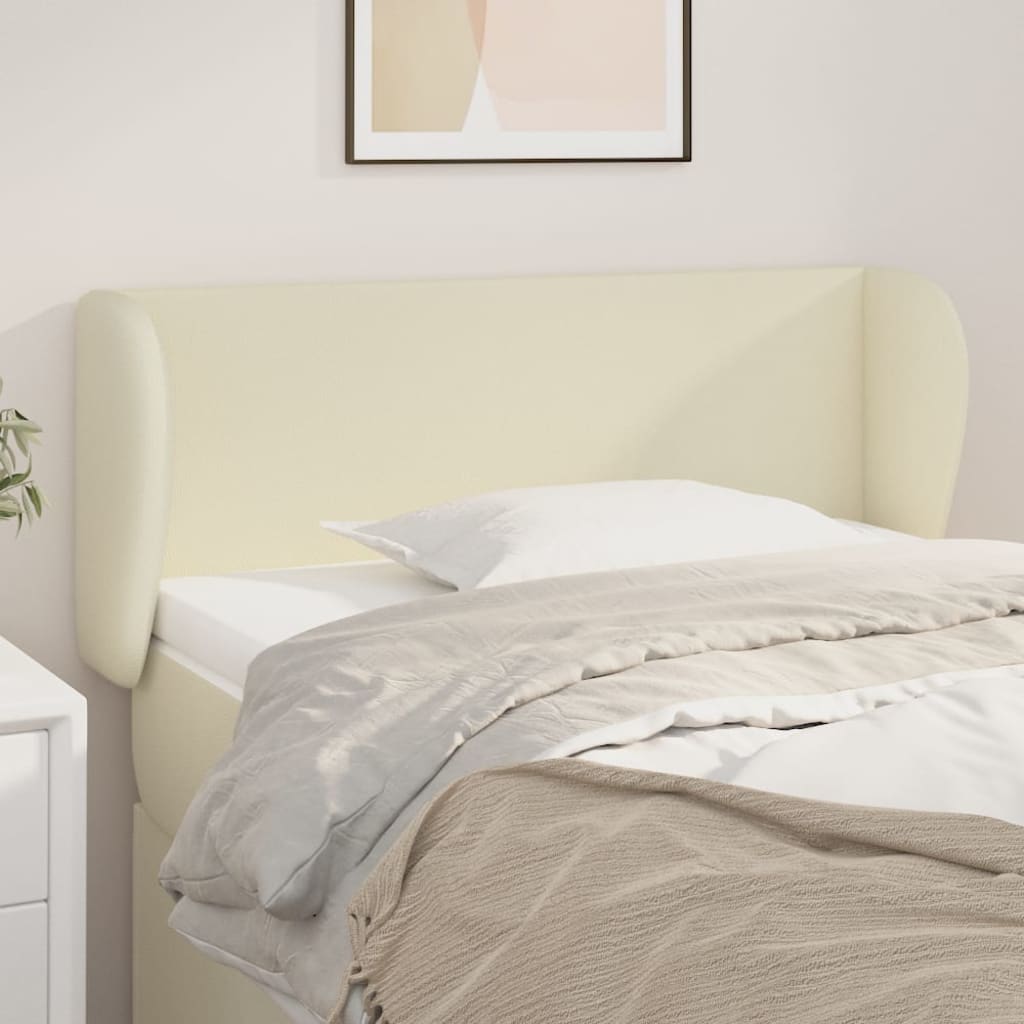 Uzglavlje s ušima krem 83x23x78/88 cm od od umjetne kože