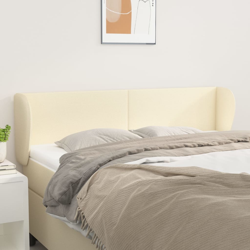 Uzglavlje s ušima krem 147x23x78/88 cm od umjetne kože