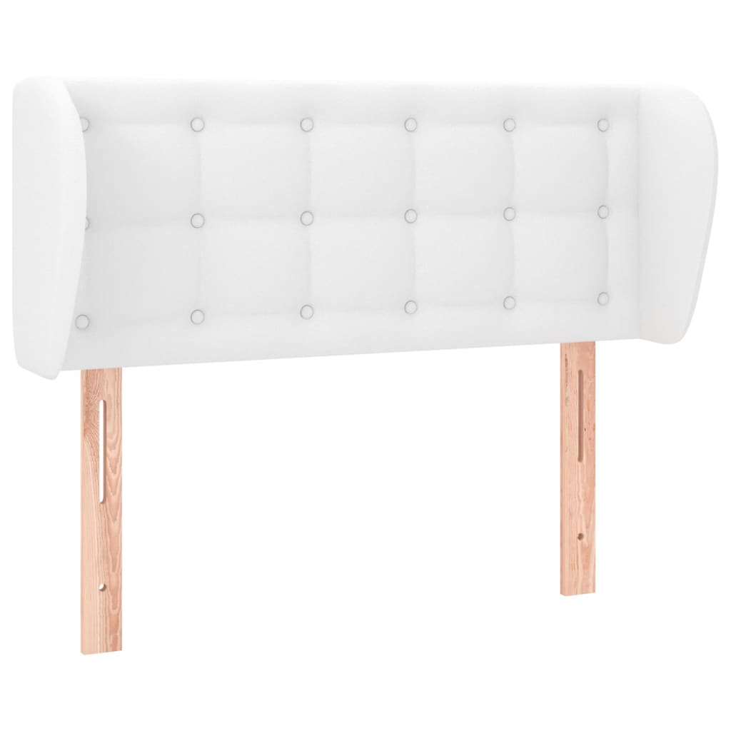 Uzglavlje s ušima bijelo 83x23x78/88 cm od umjetne kože