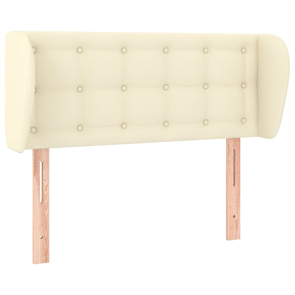 Uzglavlje s ušima krem 93x23x78/88 cm od od umjetne kože