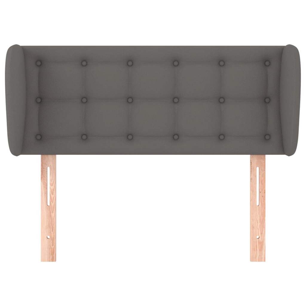 Uzglavlje s ušima sivo 93x23x78/88 cm od umjetne kože