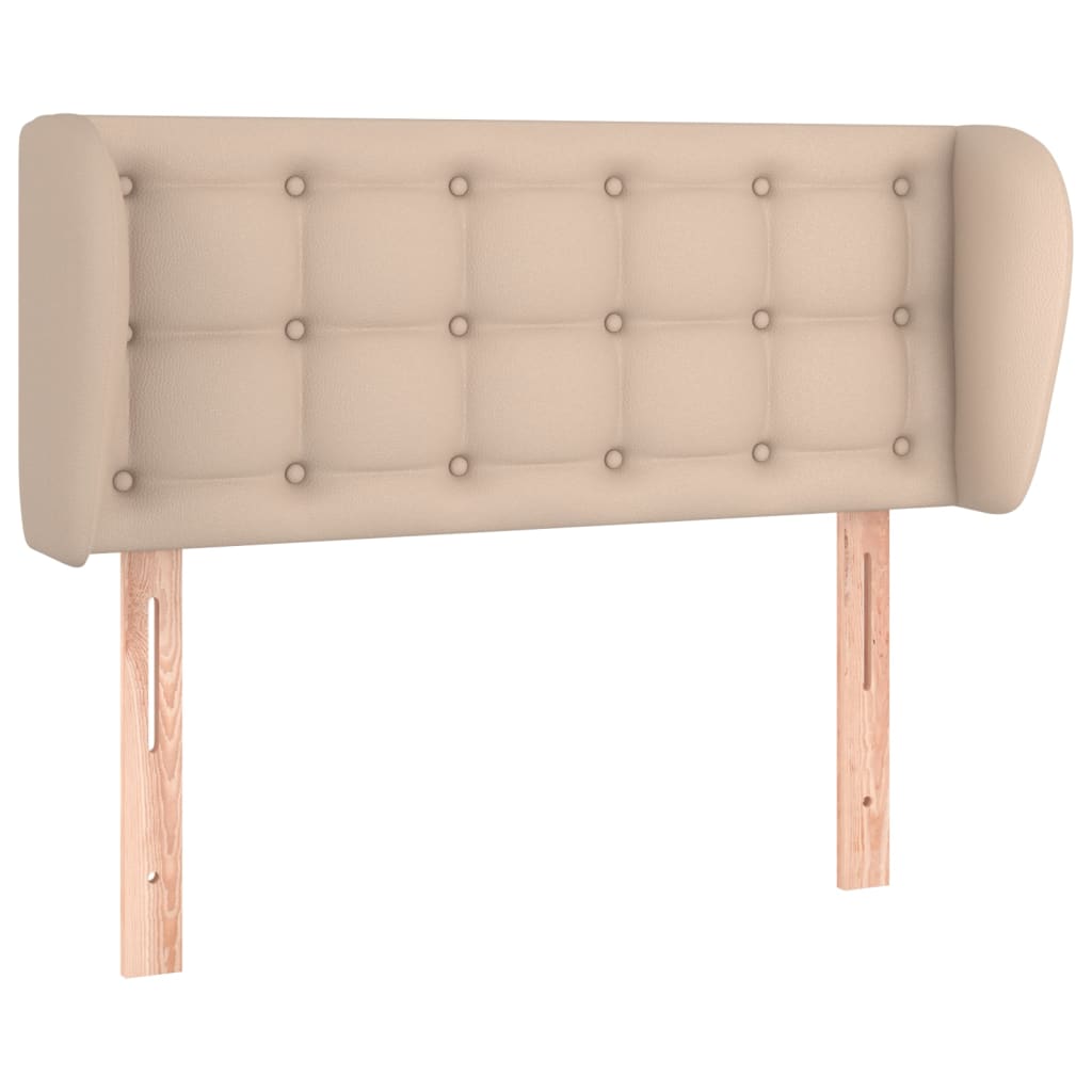 Uzglavlje s ušima boja cappuccina 93x23x78/88 cm umjetna koža