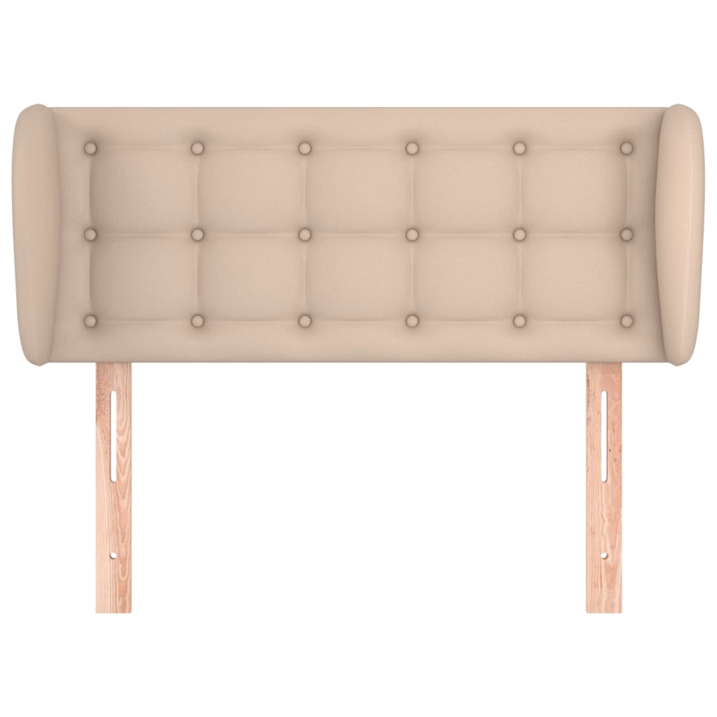 Uzglavlje s ušima boja cappuccina 93x23x78/88 cm umjetna koža