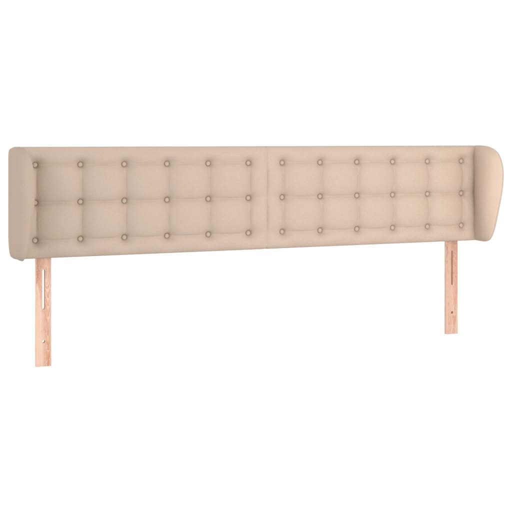 Uzglavlje s ušima boja cappuccina 203x23x78/88 cm umjetna koža