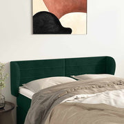 Uzglavlje s ušima tamnozeleno 147x23x78/88 cm baršunasto