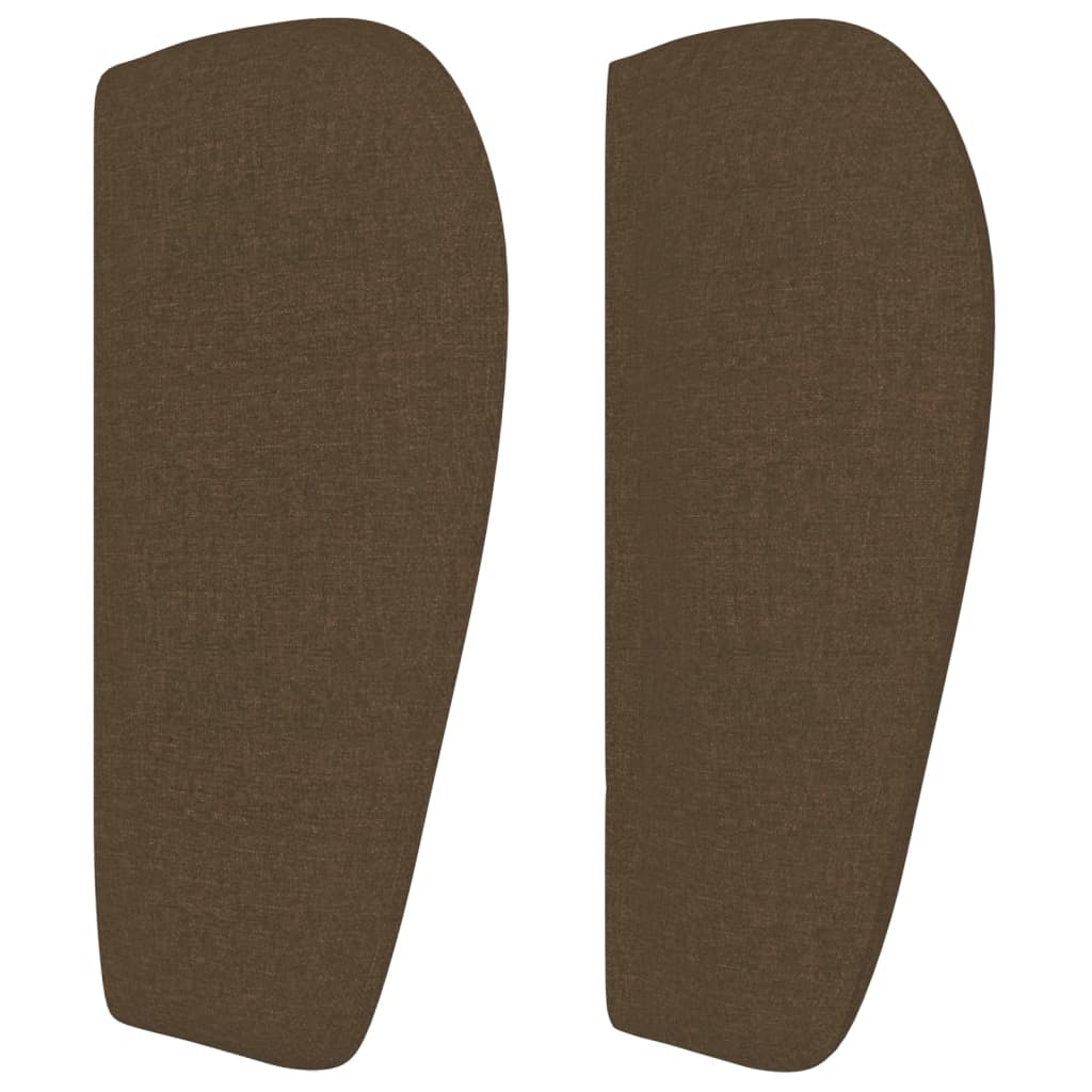 Uzglavlje s ušima tamnosmeđe 203x23x78/88 cm od tkanine