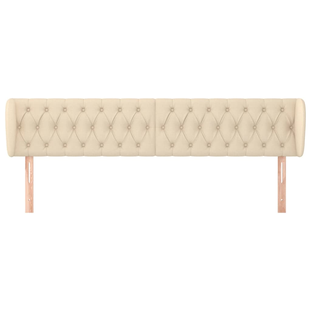 Uzglavlje s ušima krem 203x23x78/88 cm od tkanine