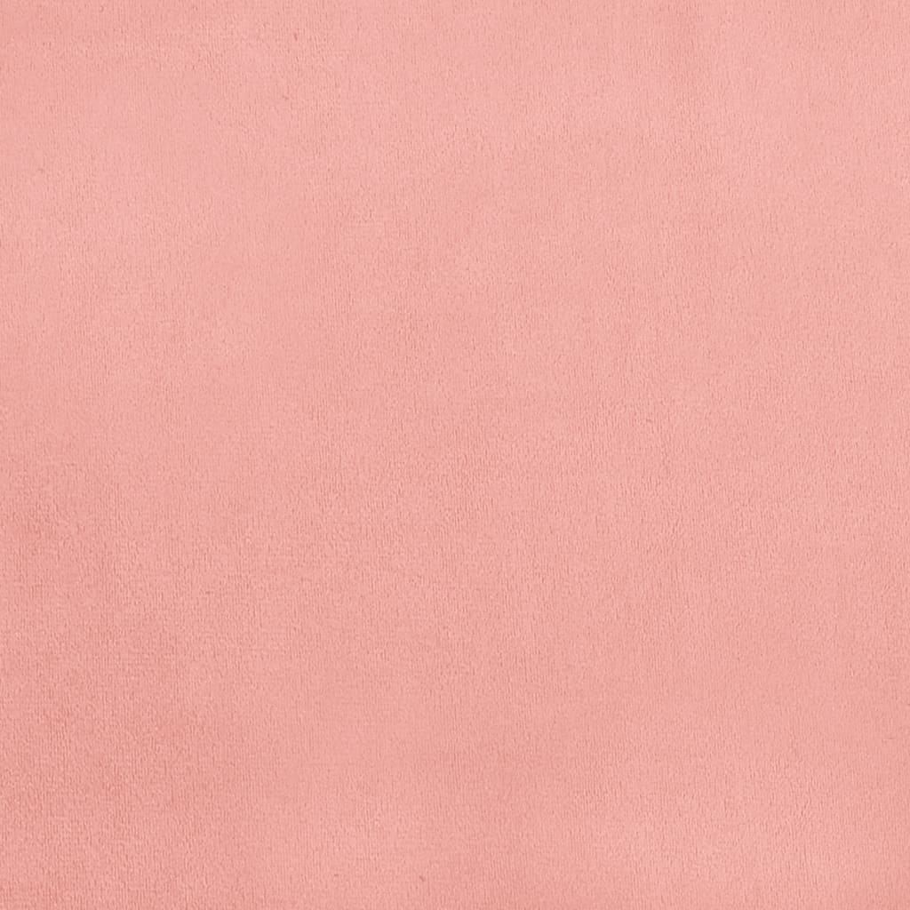 Uzglavlje s ušima ružičasto 103x23x78/88 cm baršunasto