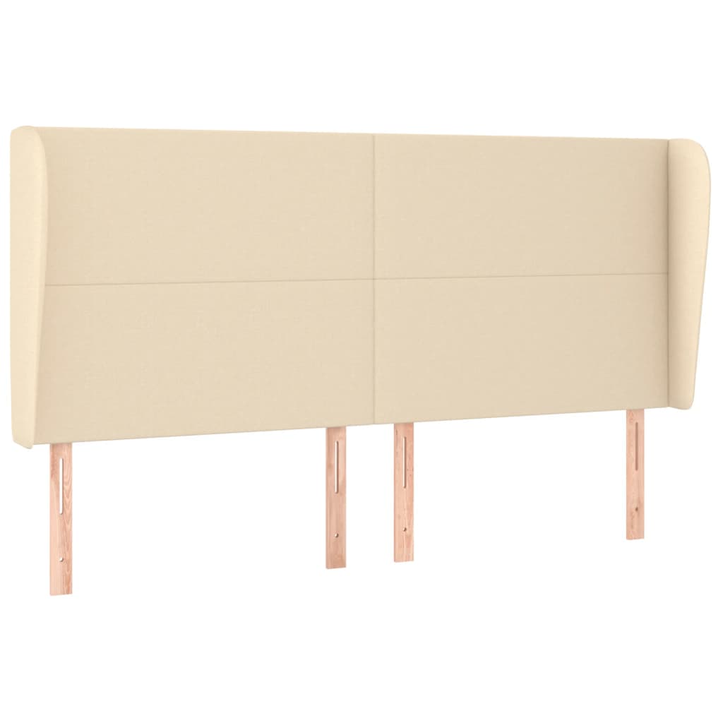 Uzglavlje s ušima krem 163x23x118/128 cm od tkanine
