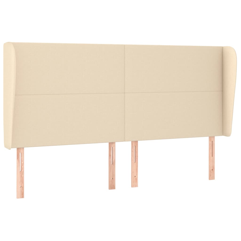 Uzglavlje s ušima krem 203x23x118/128 cm od tkanine