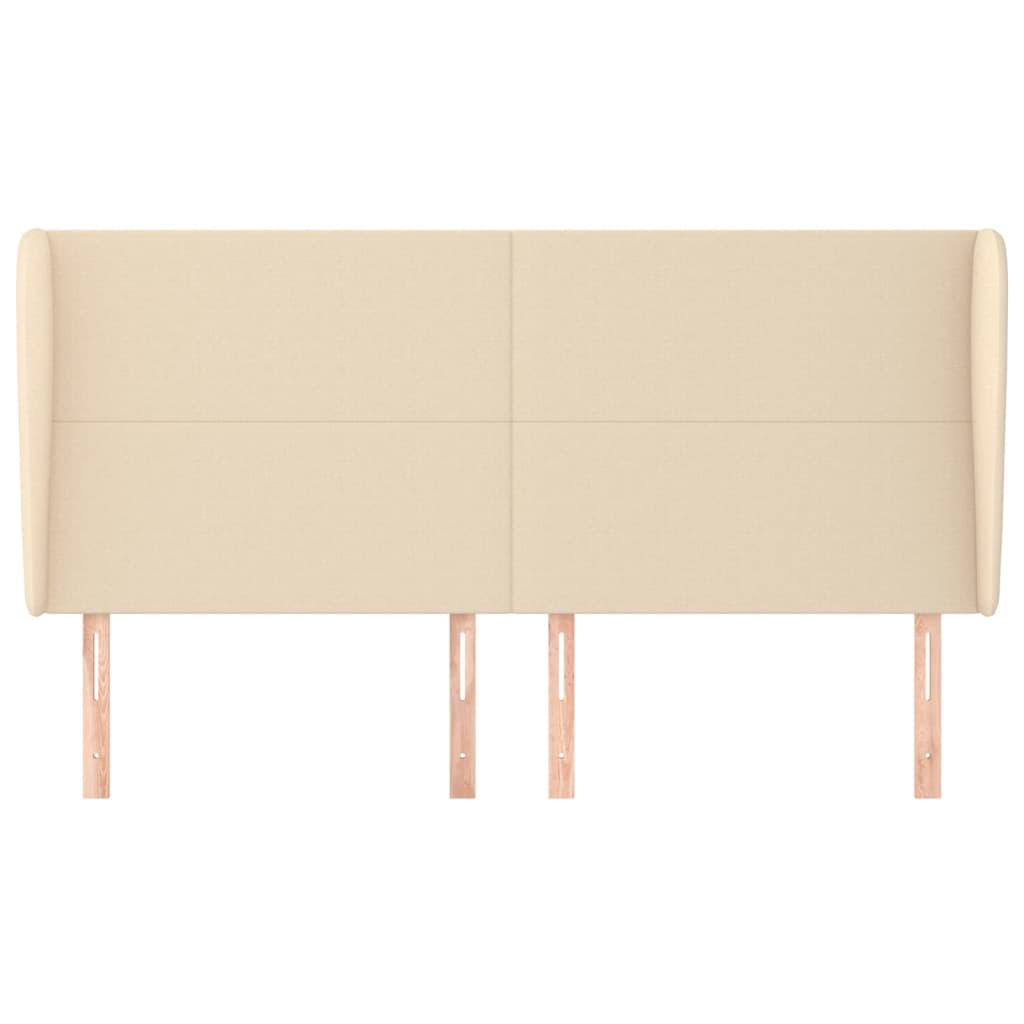 Uzglavlje s ušima krem 203x23x118/128 cm od tkanine
