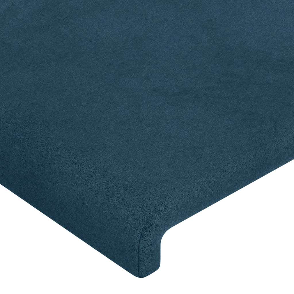 Uzglavlje s ušima tamnoplavo 83 x 23 x 118/128 cm baršunasto