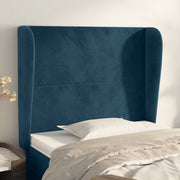 Uzglavlje s ušima tamnoplavo 83 x 23 x 118/128 cm baršunasto