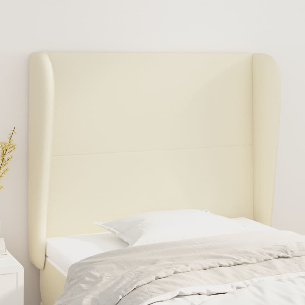 Uzglavlje s ušima krem 103x23x118/128 cm od umjetne kože