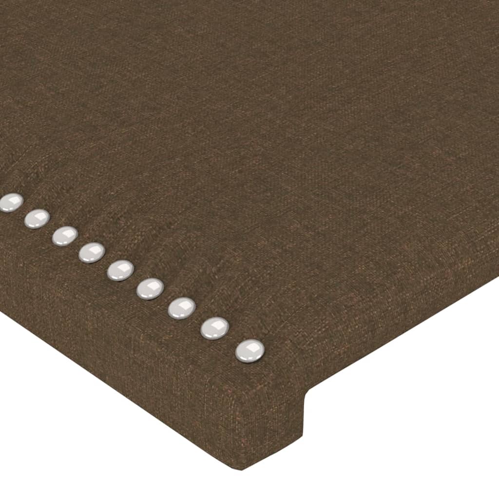 Uzglavlje s ušima tamnosmeđe 147x23x118/128 cm od tkanine