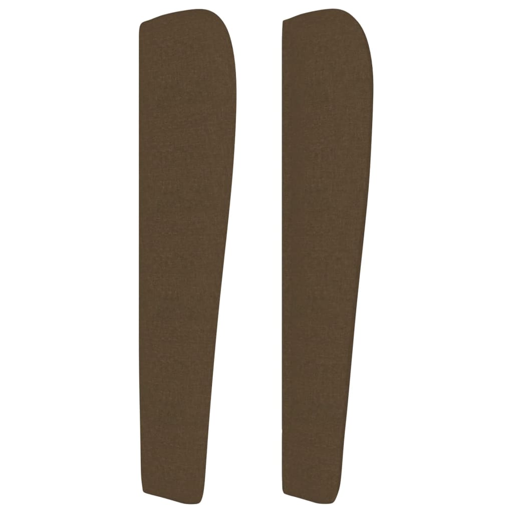 Uzglavlje s ušima tamnosmeđe 183x23x118/128 cm od tkanine