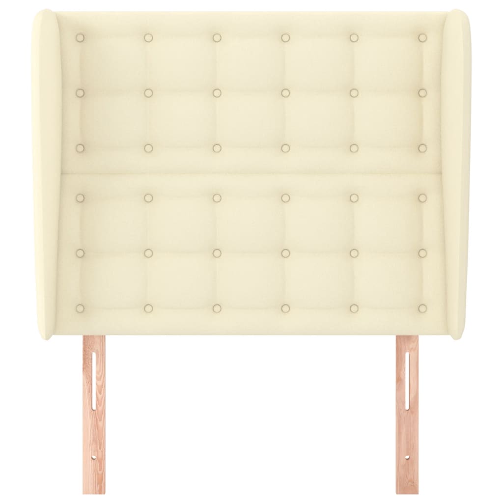 Uzglavlje s ušima krem 83 x 23 x 118/128 cm od umjetne kože