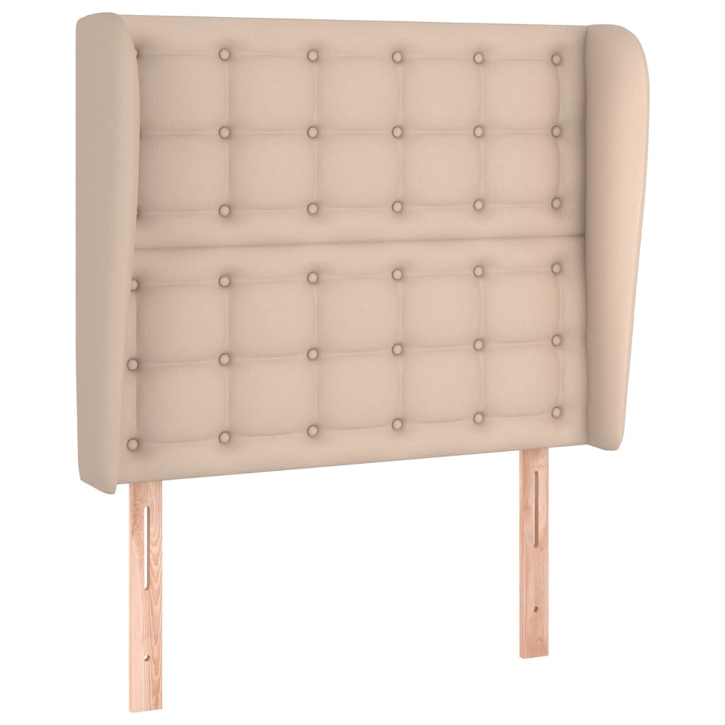 Uzglavlje s ušima boja cappuccina 83x23x118/128 cm umjetna koža