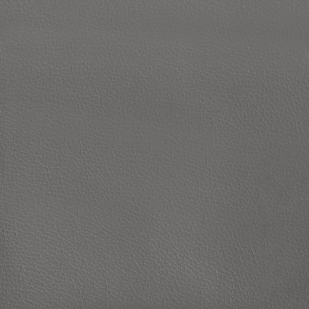 Uzglavlje s ušima sivo 93x23x118/128 cm od umjetne kože
