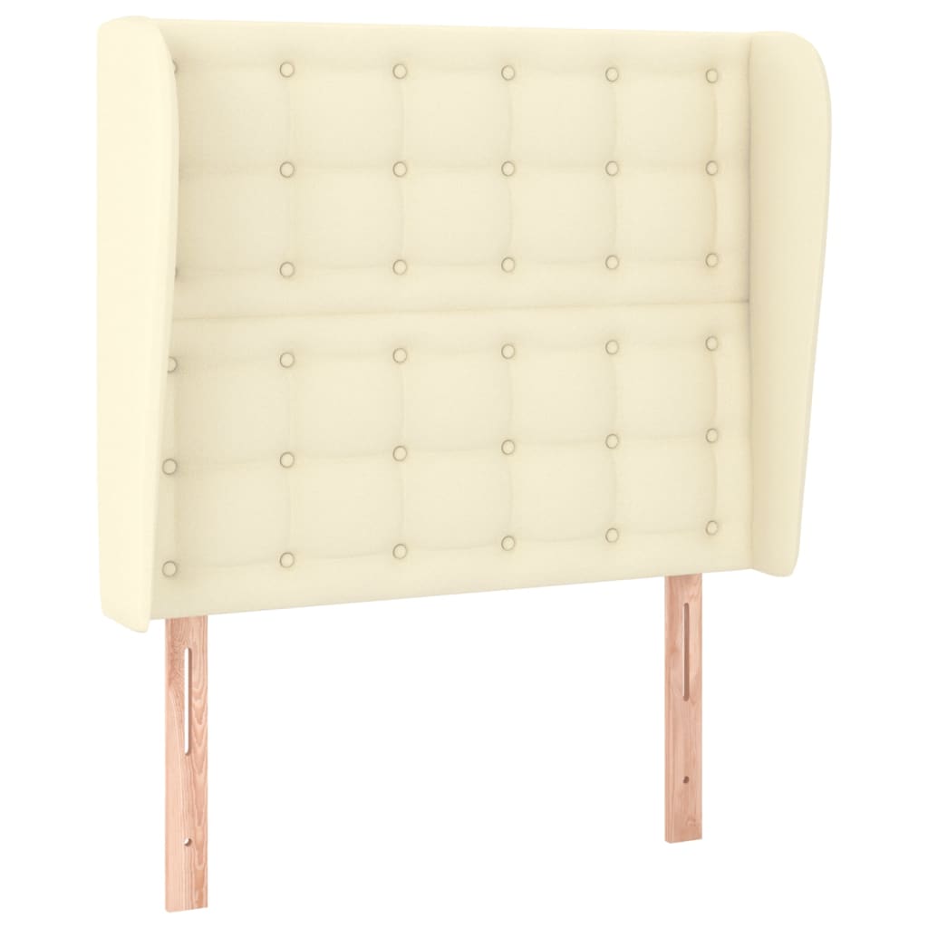 Uzglavlje s ušima krem 103x23x118/128 cm od umjetne kože