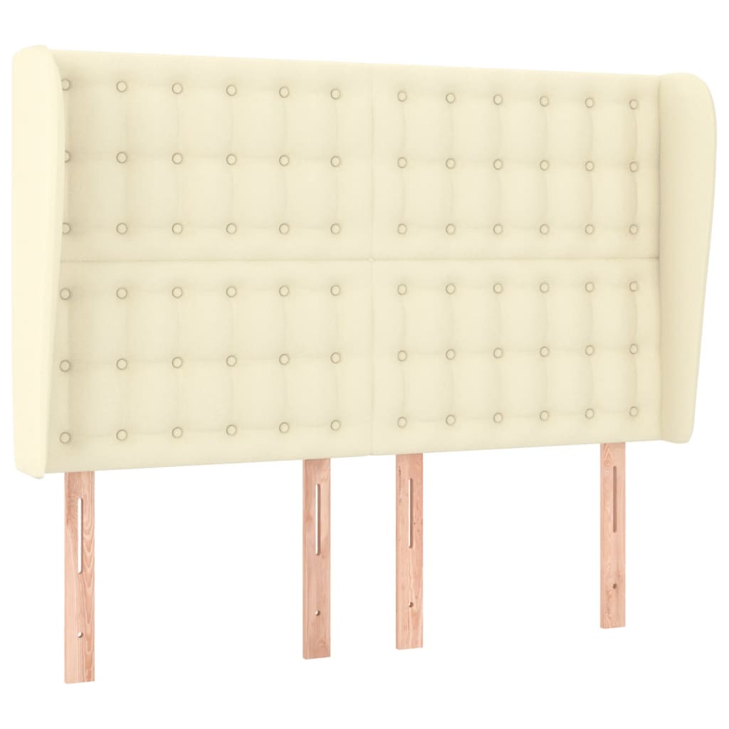 Uzglavlje s ušima krem 147x23x118/128 cm od umjetne kože