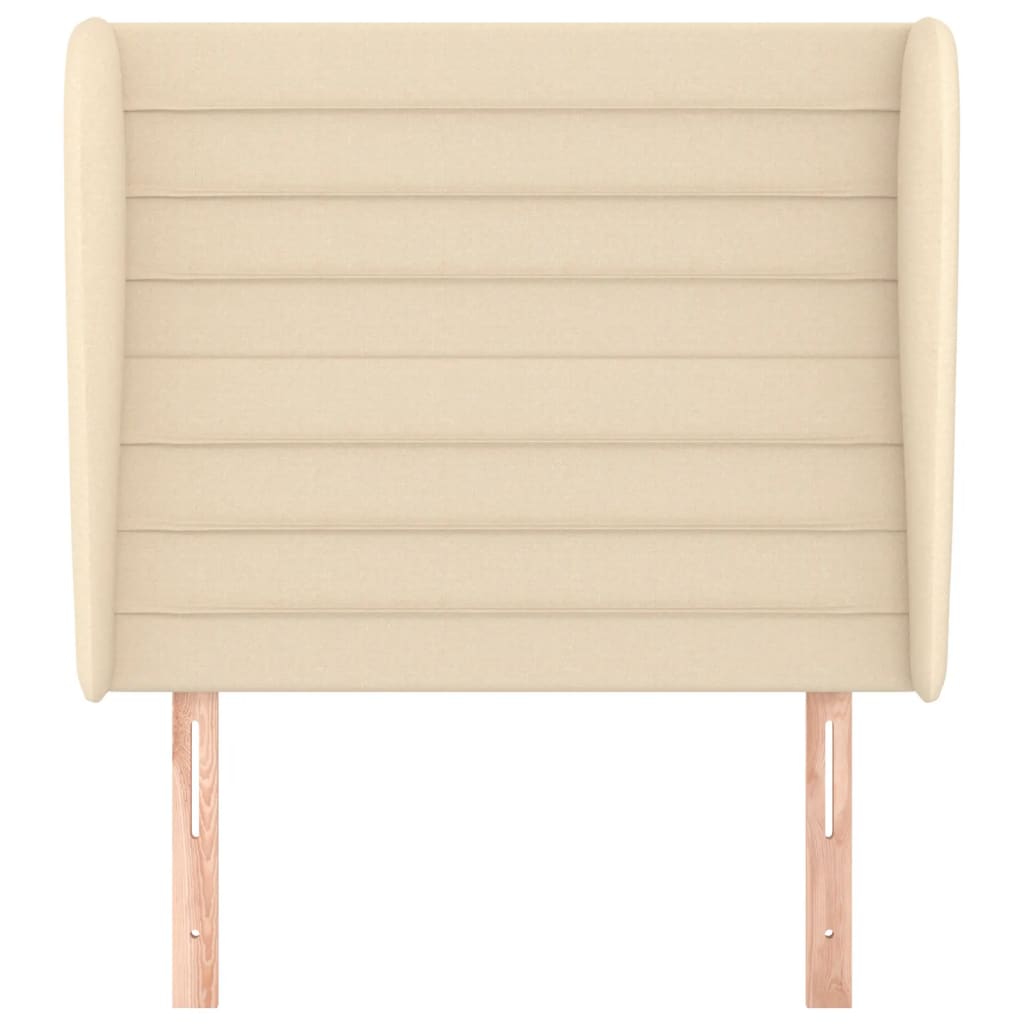 Uzglavlje s ušima krem 93x23x118/128 cm od tkanine