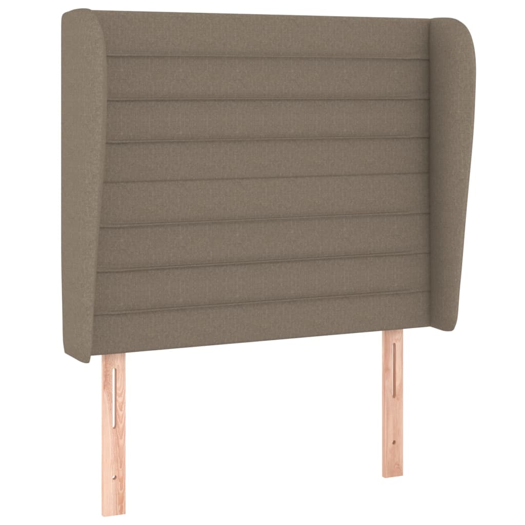 Uzglavlje s ušima smeđesivo 103x23x118/128 cm od tkanine
