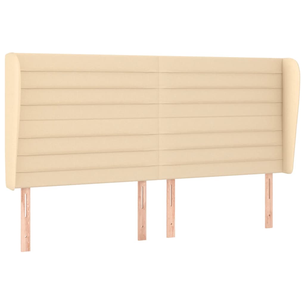 Uzglavlje s ušima krem 163x23x118/128 cm od tkanine