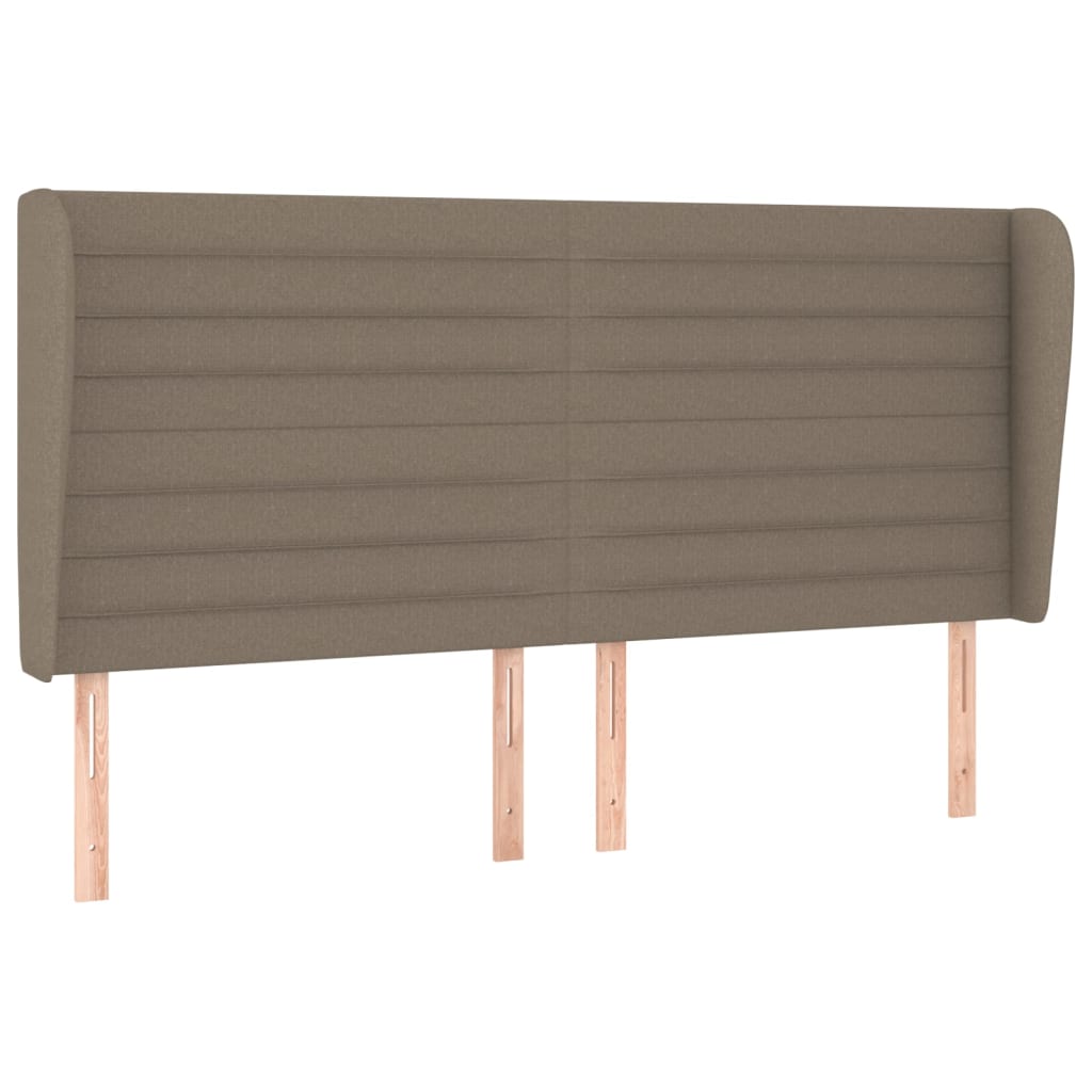 Uzglavlje s ušima smeđesivo 203x23x118/128 cm od tkanine