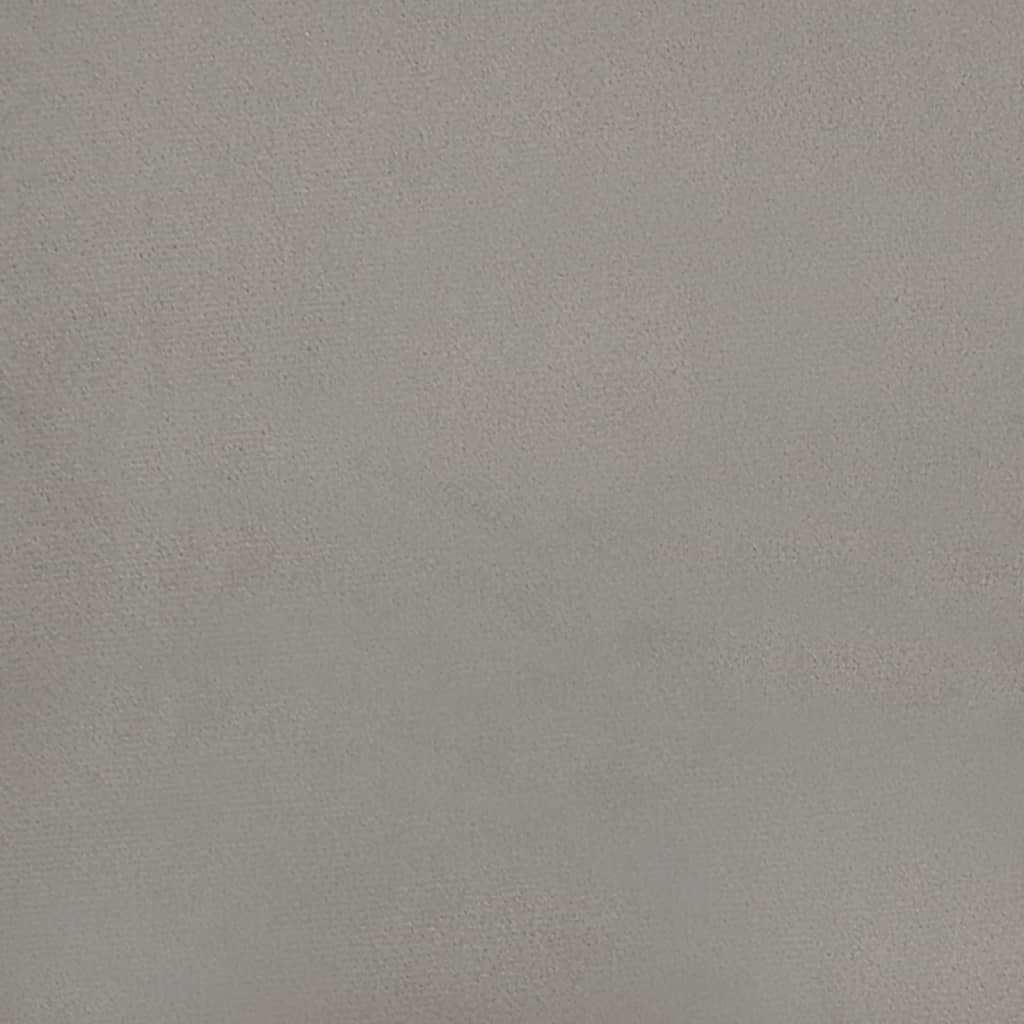 Uzglavlje s ušima svjetlosivo 103x23x118/128 cm baršunasto