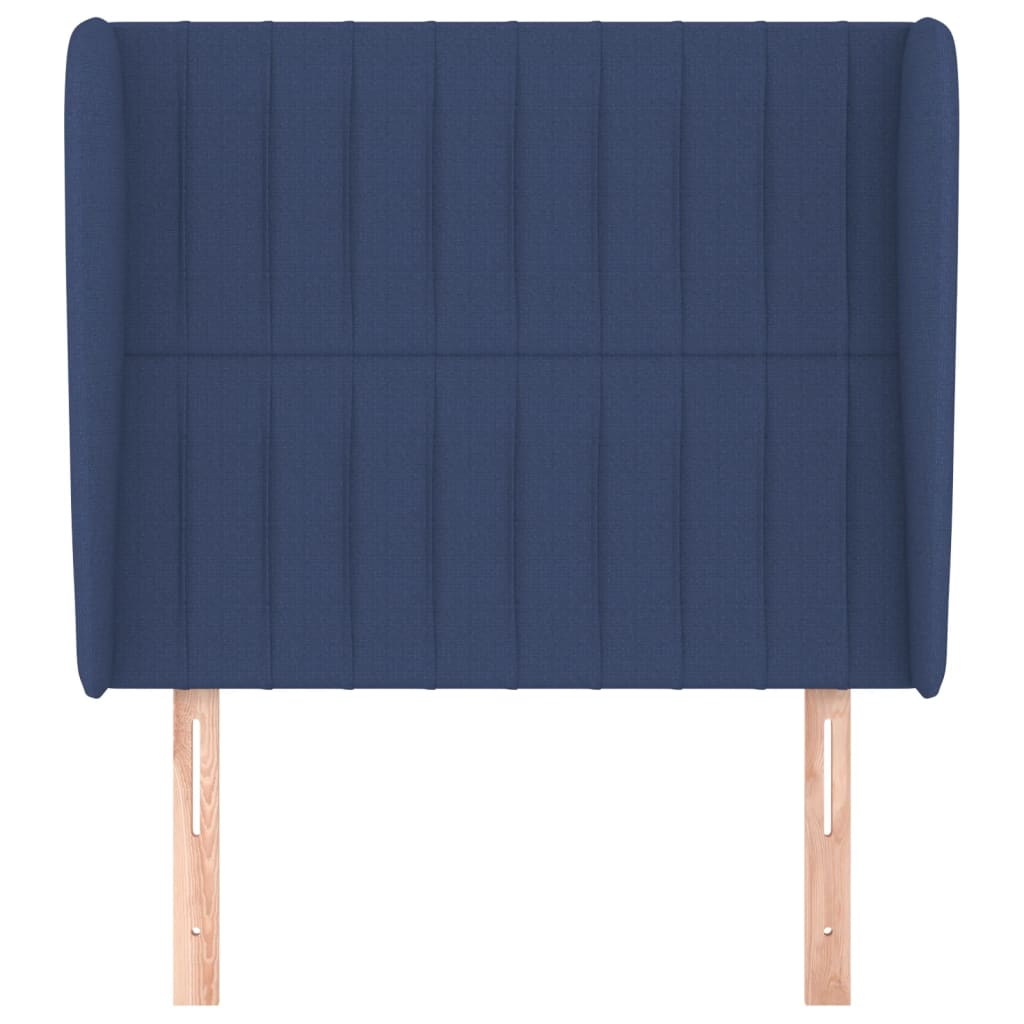Uzglavlje s ušima plavo 83 x 23 x 118/128 cm od tkanine