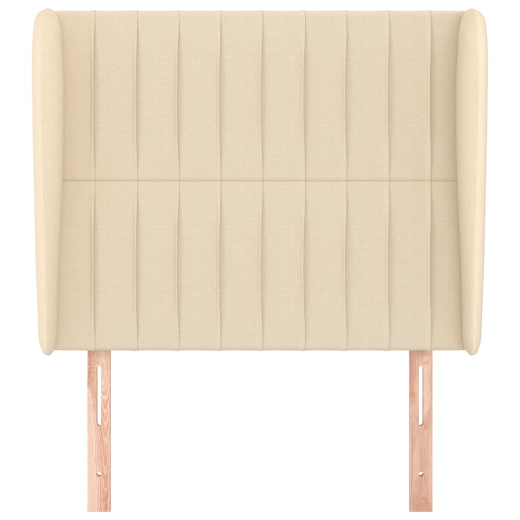 Uzglavlje s ušima krem 103x23x118/128 cm od tkanine
