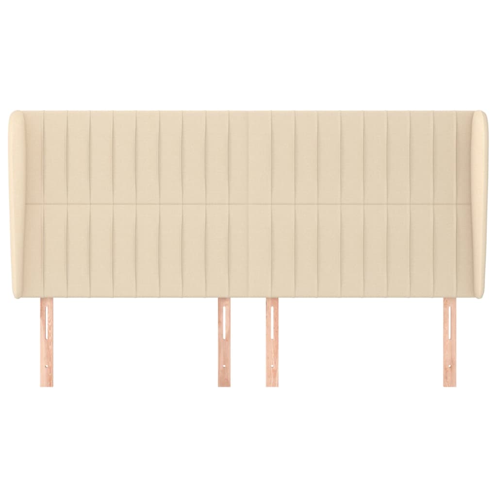 Uzglavlje s ušima krem 163x23x118/128 cm od tkanine