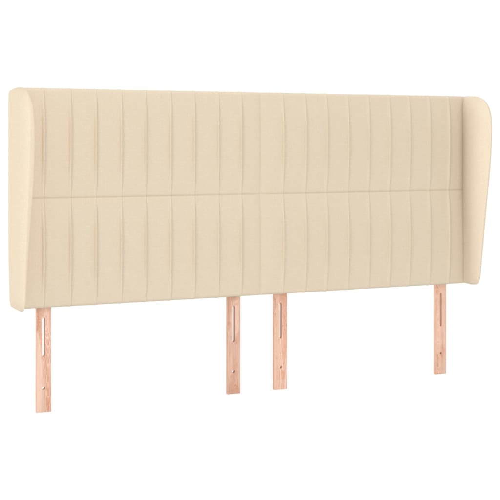 Uzglavlje s ušima krem 183x23x118/128 cm od tkanine