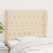 Uzglavlje s ušima krem 93x23x118/128 cm od tkanine