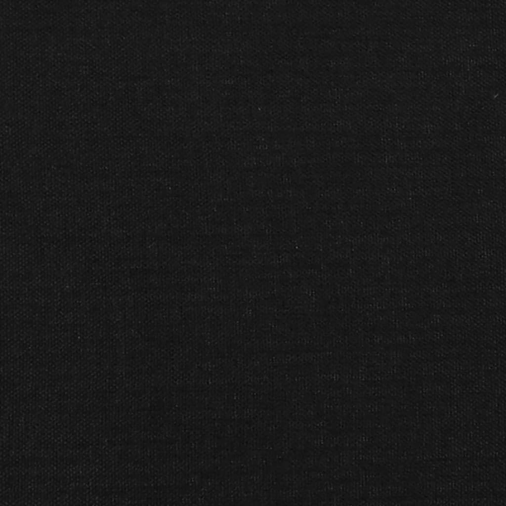 Uzglavlje s ušima crno 103x23x118/128 cm od tkanine