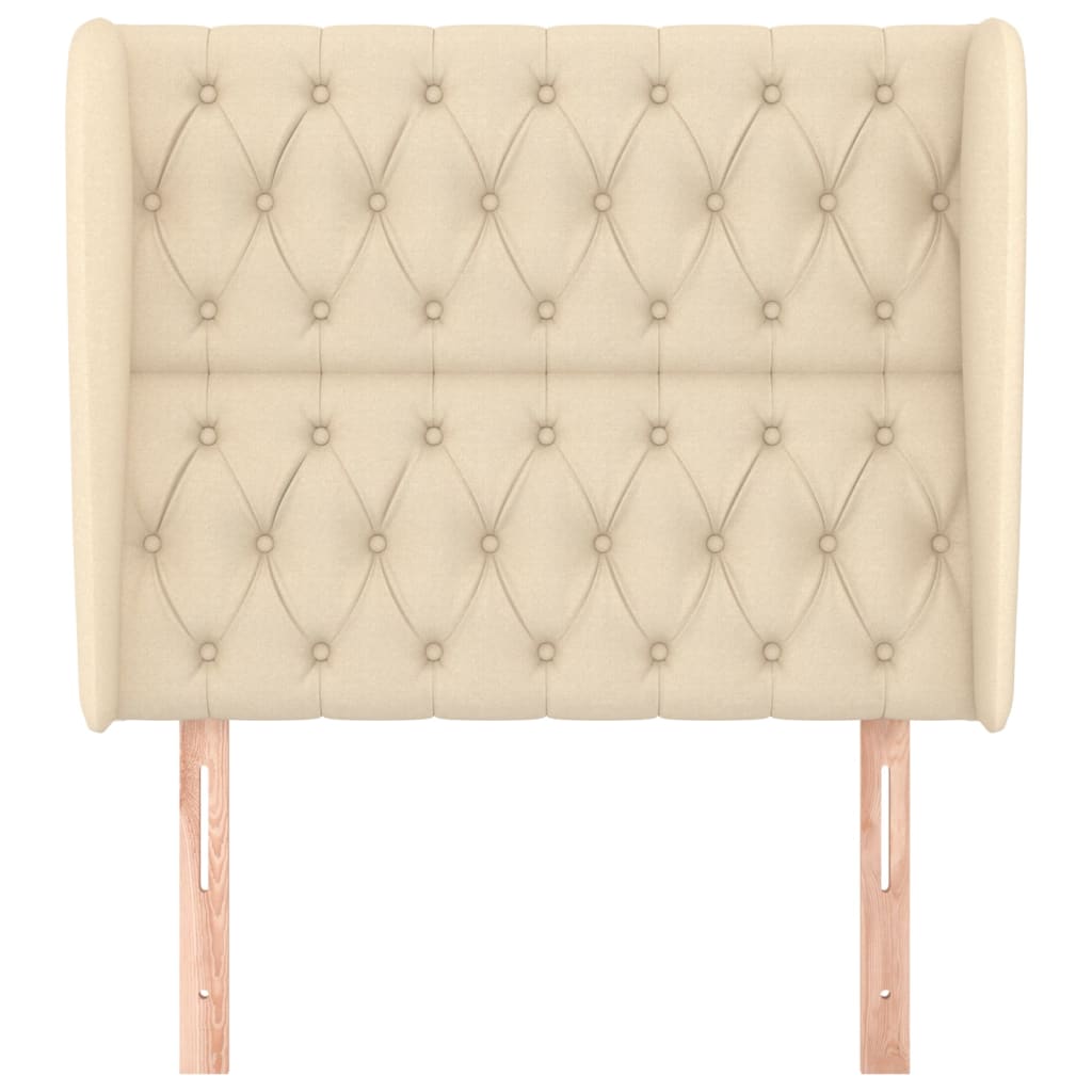 Uzglavlje s ušima krem 103x23x118/128 cm od tkanine